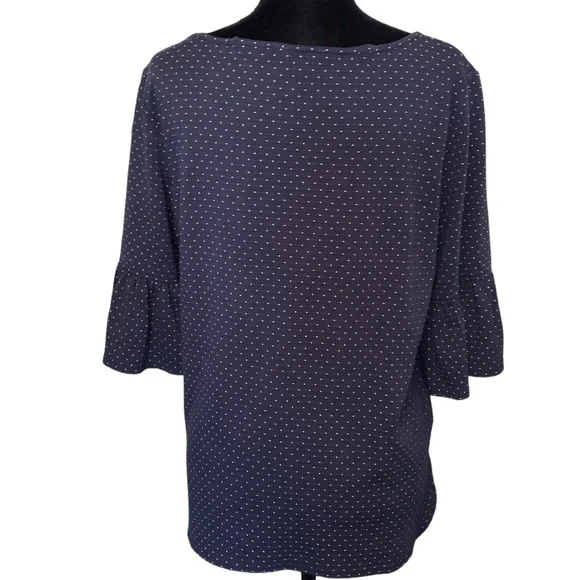 Max Studio Polka Dot Ruffled 3/4 Sleeve - Picture 7 of 7